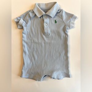 Polo Ralph Lauren light blue polo romper 9 mo
